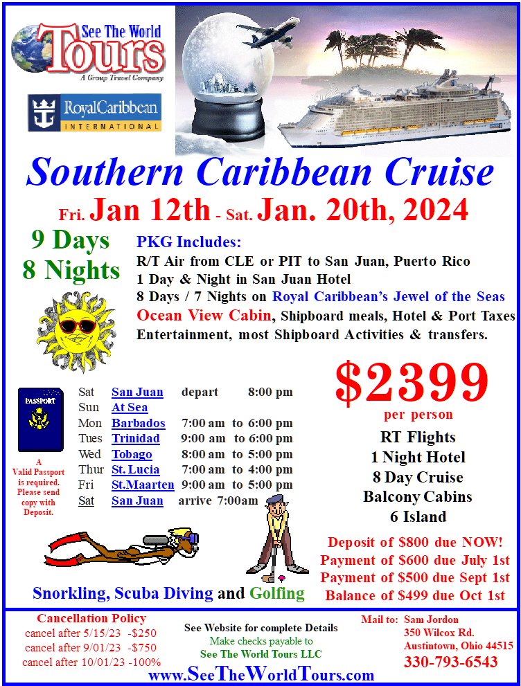Southern Caribbean 2024, Flyer